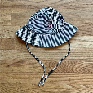 Zutano Baby Sun Hat - Black Candy Stripe
